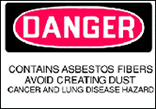 Asbestos Danger Sign
