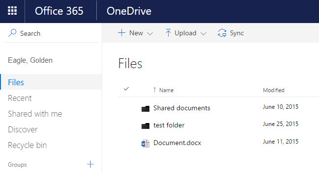 OneDrive for Business Documents show.