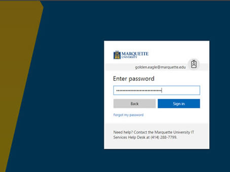 Sign in with your password, click Sign in