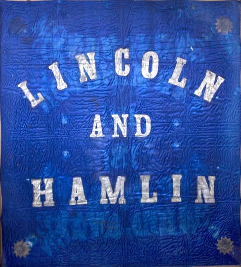 1860 Campaign Banner for Lincoln and Hamlin
