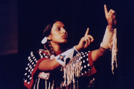 Signing the Lord's Prayer in Plains Indian Sign Language at Tekakwitha Conference, Phoenix, Arizona, 1984