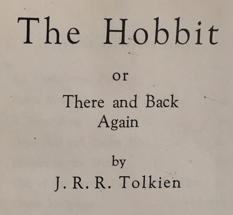 Cover title for The Hobbit or There and Back Again