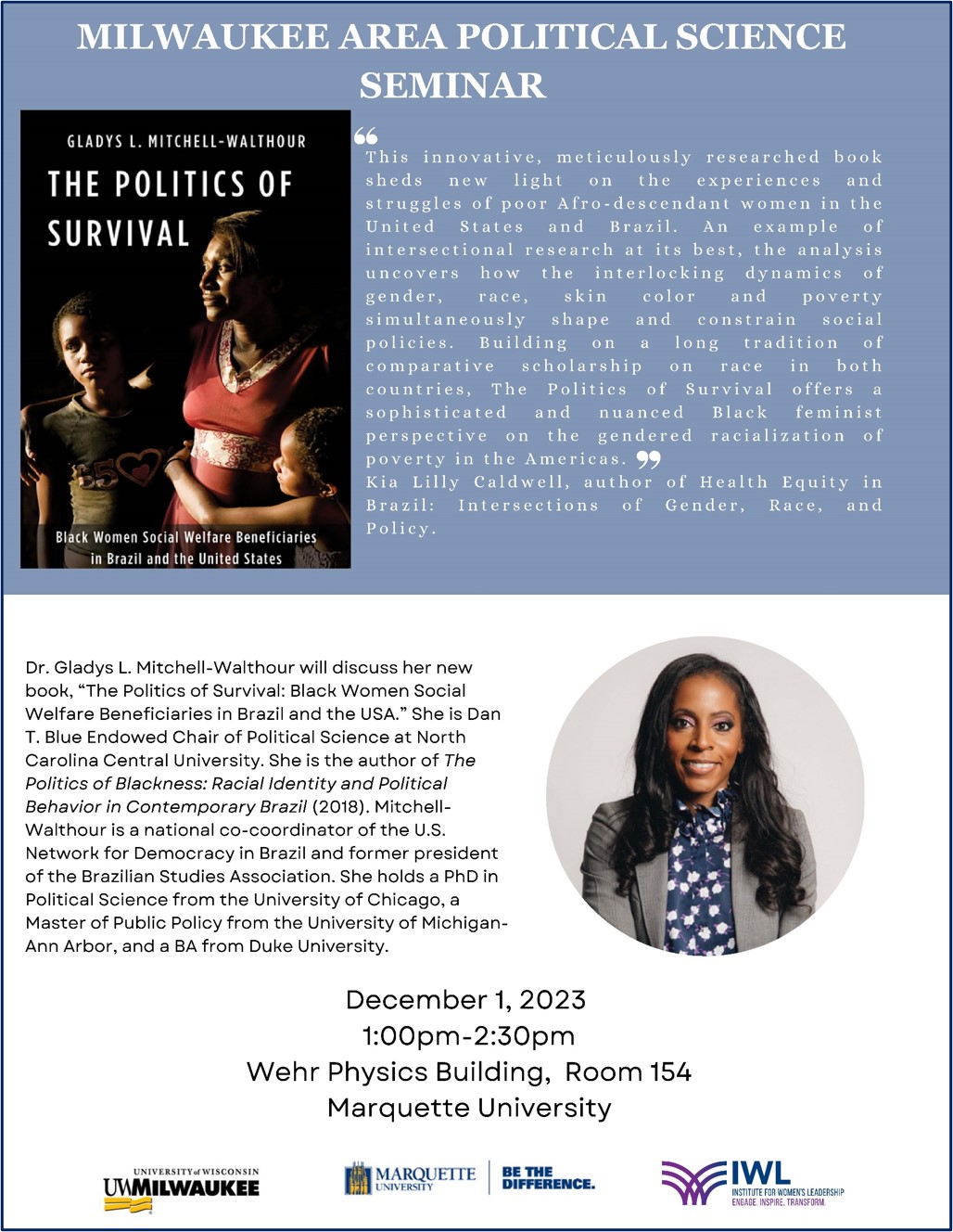 Milwaukee Area Political Science Seminar flyer