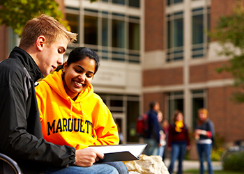 Students studying at Marquette University